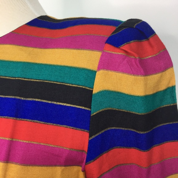 vintage rainbow stripe sheath dress - Picture 3 of 9